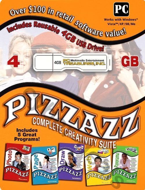 Pizzazz Complete Creativity Suite – 5 Publishing Programs on Resuable USB Drive