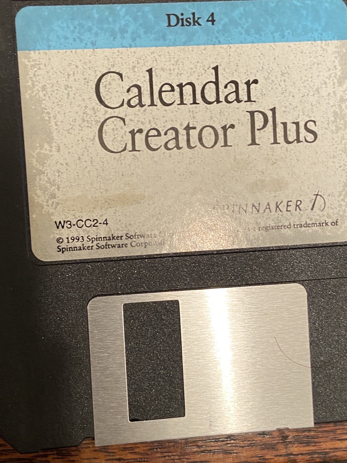 Calendar Creator Plus 3.0 4 Four Floppy Disks Spinnaker 1993 W3-cc2-4