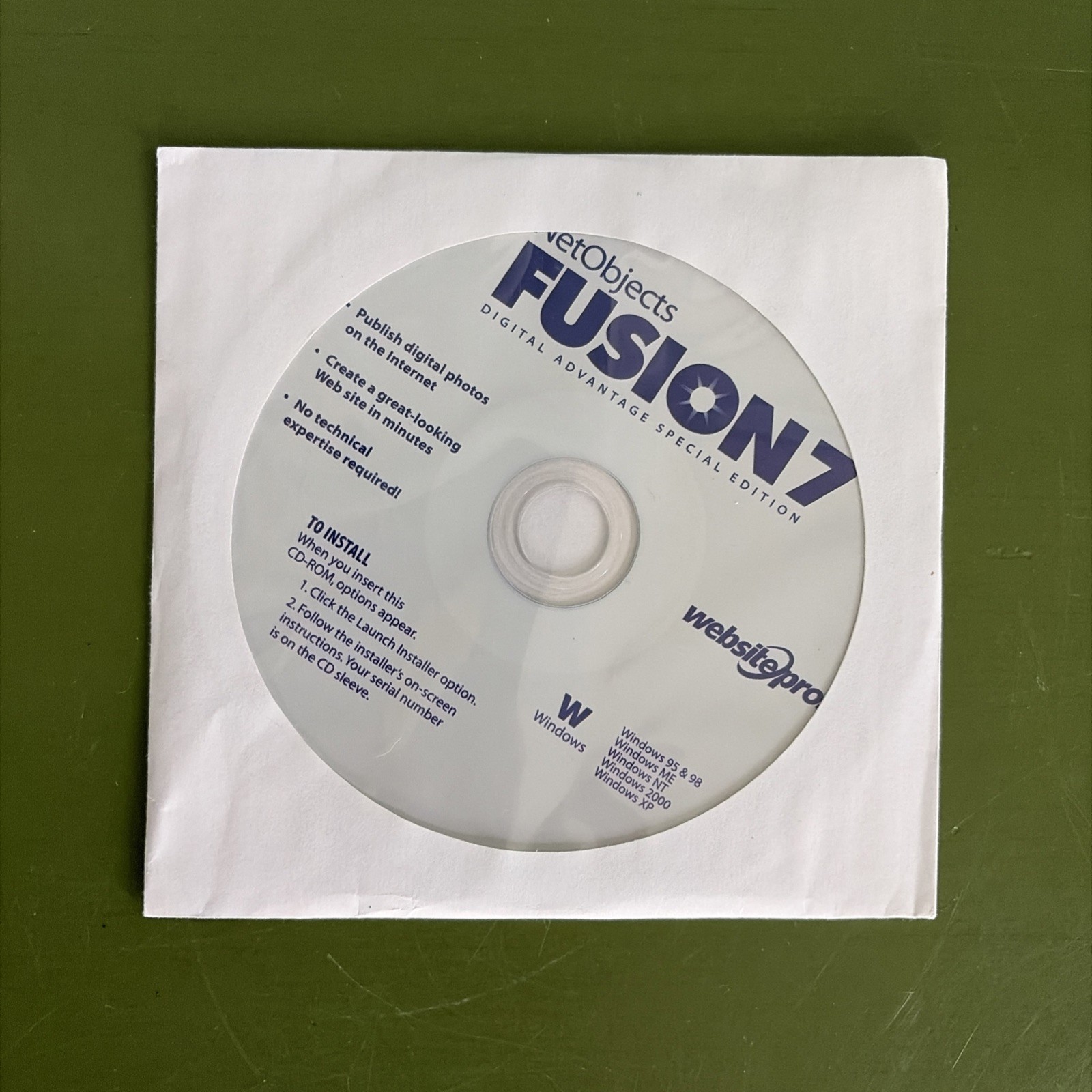 NetObjects Fusion7 Digital Advantage Special Edition PC CD-ROM Software + Serial