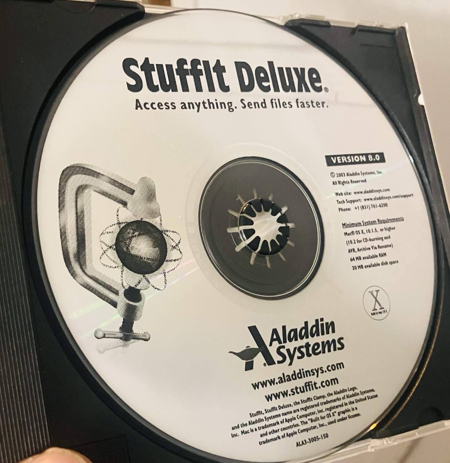 StuffIt Deluxe 8.0 Mac OS X CD Aladdin Systems Compression Utility