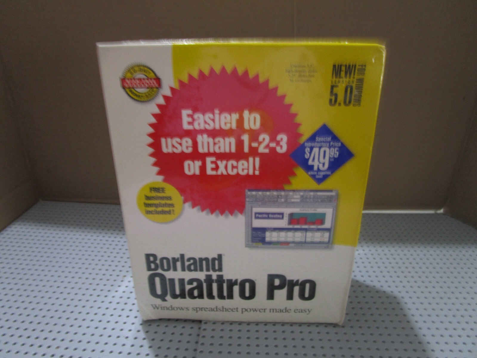 BORLAND QUATTRO PRO VER 5.0 FOR WINDOWS–3.5″ DISKS–BRAND NEW SEALED