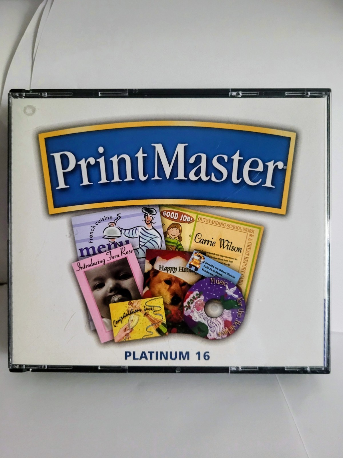 PrintMaster Platinum 16 4-CD Set Broderbund 2004 Near Mint
