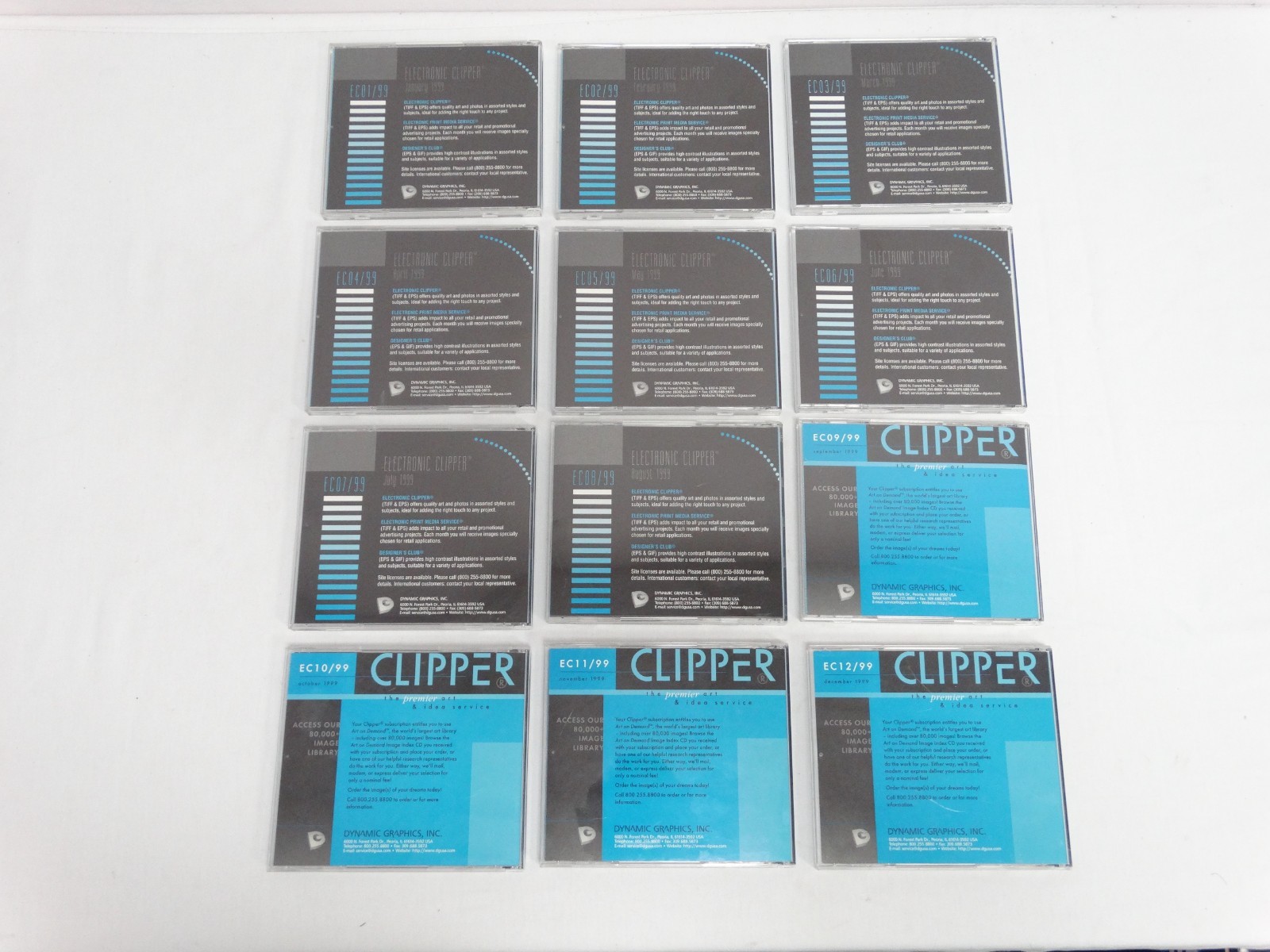 Dynamic Graphics Electronic Clipper Clip Art Library Jan. – Dec. 1999 Complete