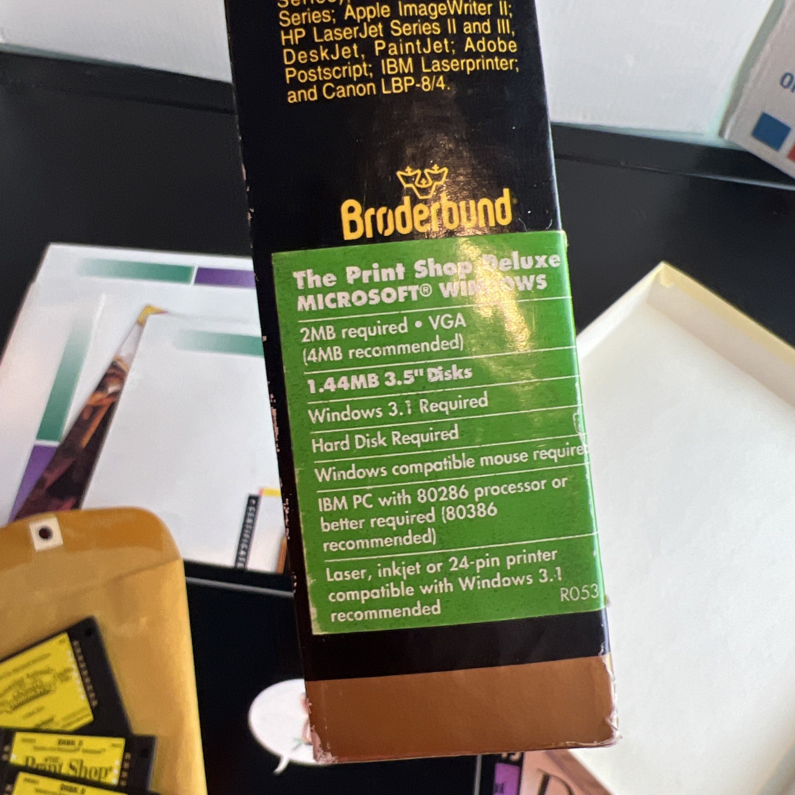 Broderbund THE PRINT SHOP DELUXE and Companion For Windows PC BIG BOX 3.5 Disk