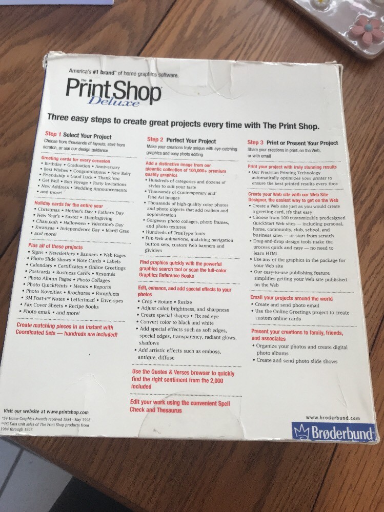 The Print Shop Deluxe Version 6 Windows 95 CD-ROM Ships N 24h