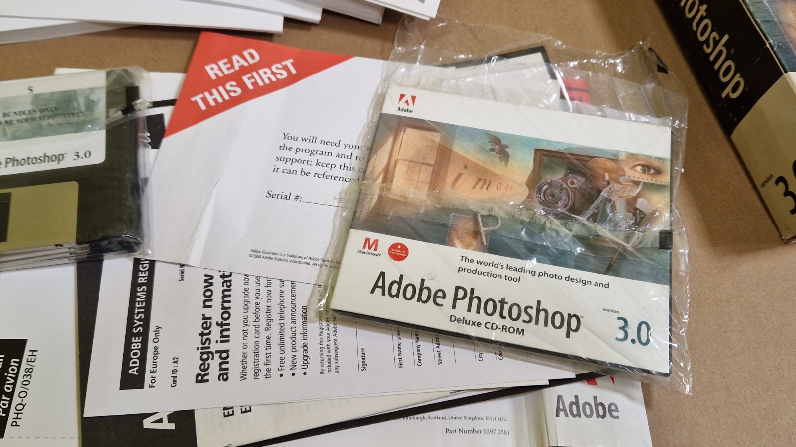 ADOBE PHOTOSHOP v30 ORIGINAL APPLE MAC FLOPPY 3.5″ CD-ROM MACINTOSH BOXED