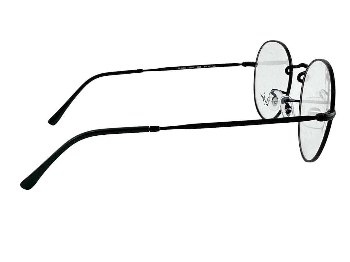 Ray Ban NEW David Black Round Metal Fashion Frames 51-20-140 Eyeglasses RX3582V