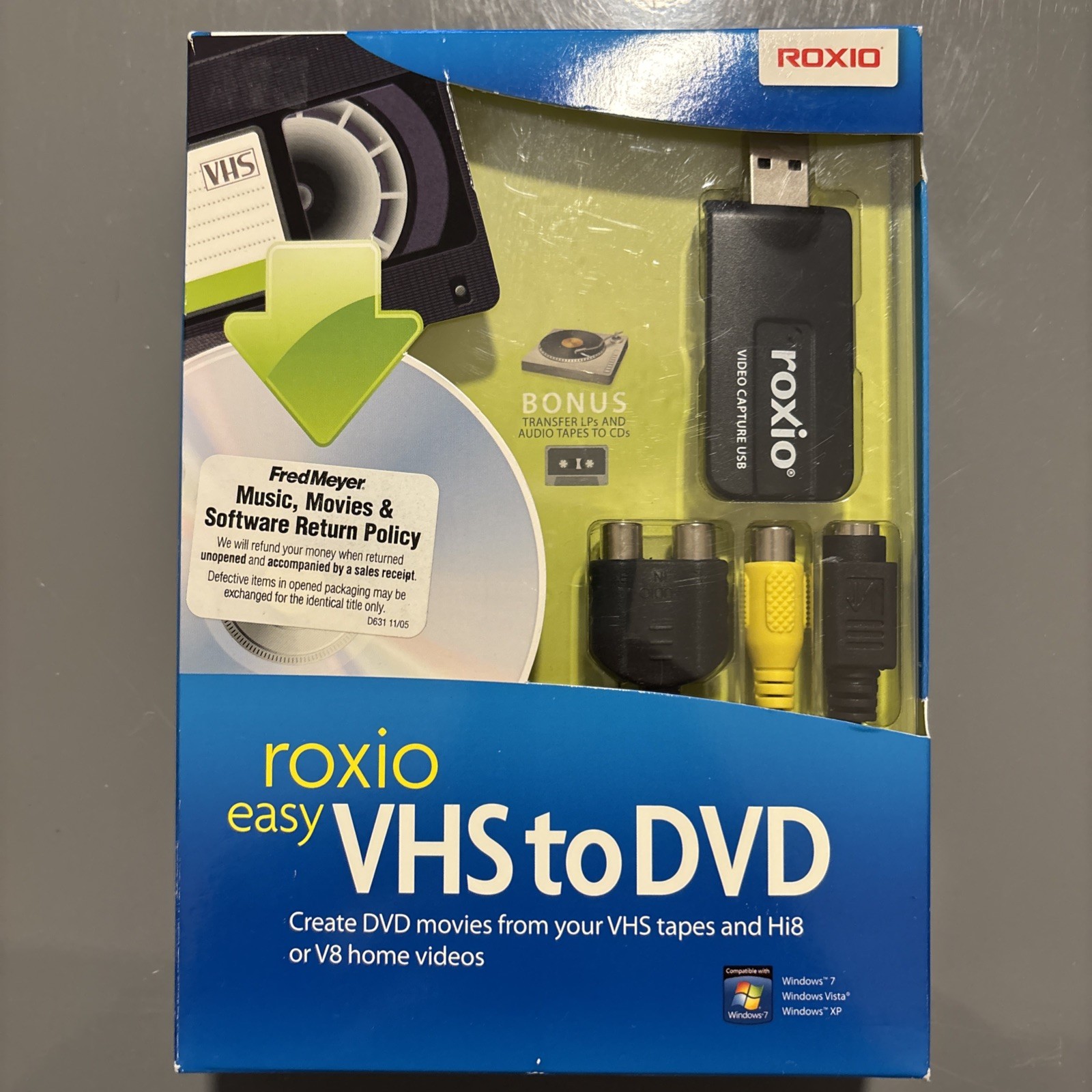 Roxio Easy VHS to DVD – Transfer Video Tape to PC or DVD – Windows 7 Vista XP