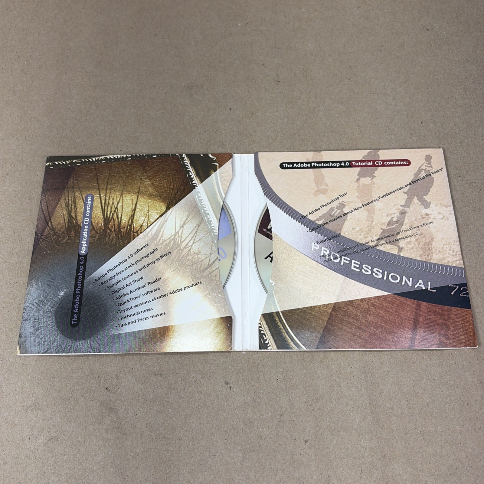 Adobe Photoshop 4.0 for Macintosh 2 CD Disc Set with Serial READ