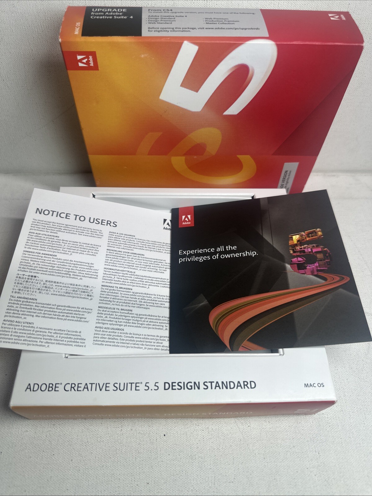 Adobe Creative Suite 5.5 CS5.5 Standard Mac OS X Full Retail DVD