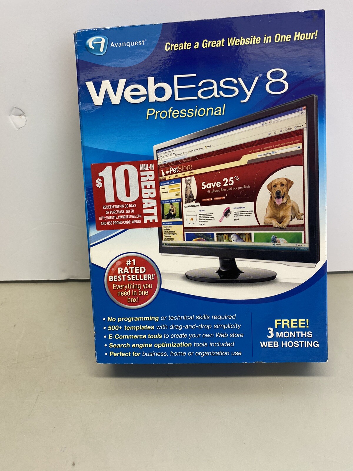 Avanquest WebEasy 8 Professional – Full Version for Windows. Sealed