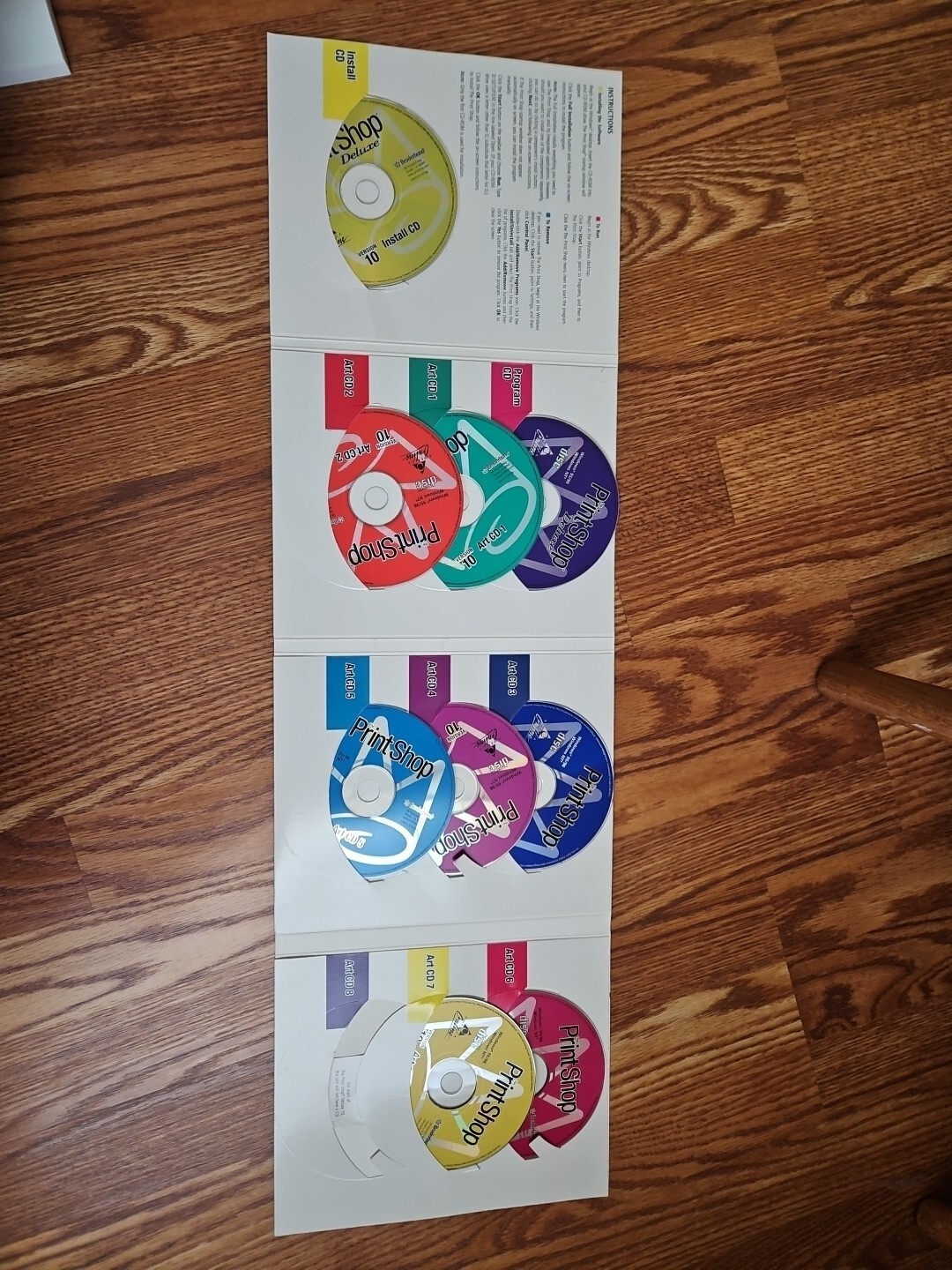 Broderbund 8 Disc The Print Shop Deluxe Version10 For Windows 1999 & User Manual