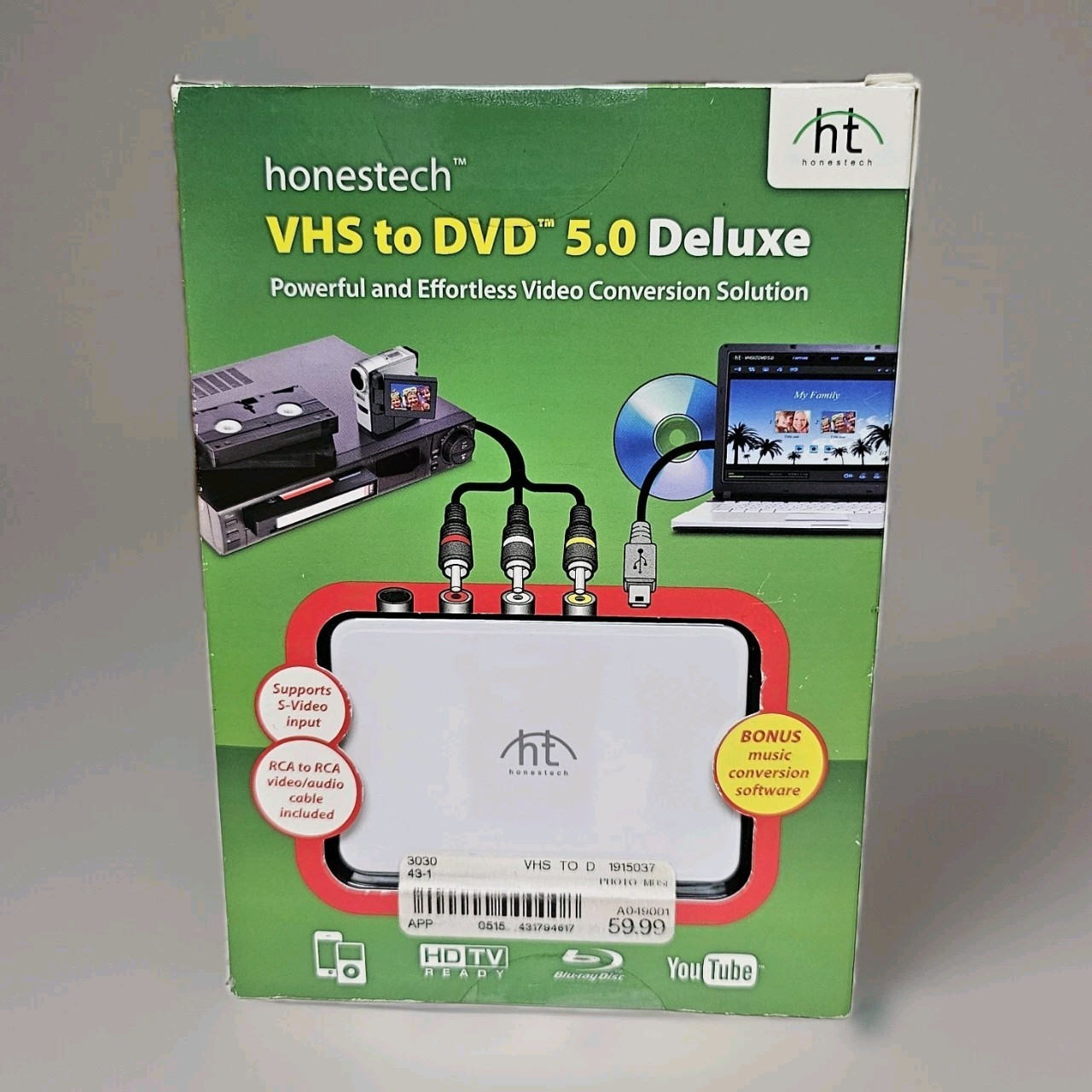 Honest Technology VHS to DVD 5.0 Deluxe (Retail) – Full Version for Windows…