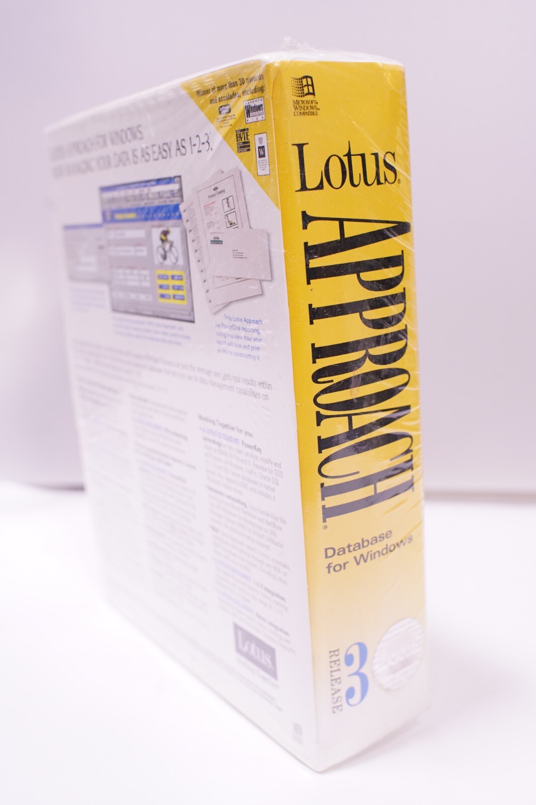 BRAND NEW SEALED – Lotus Approach 3.0 for Windows 3.1 PC IBM Big Box 123 Suite