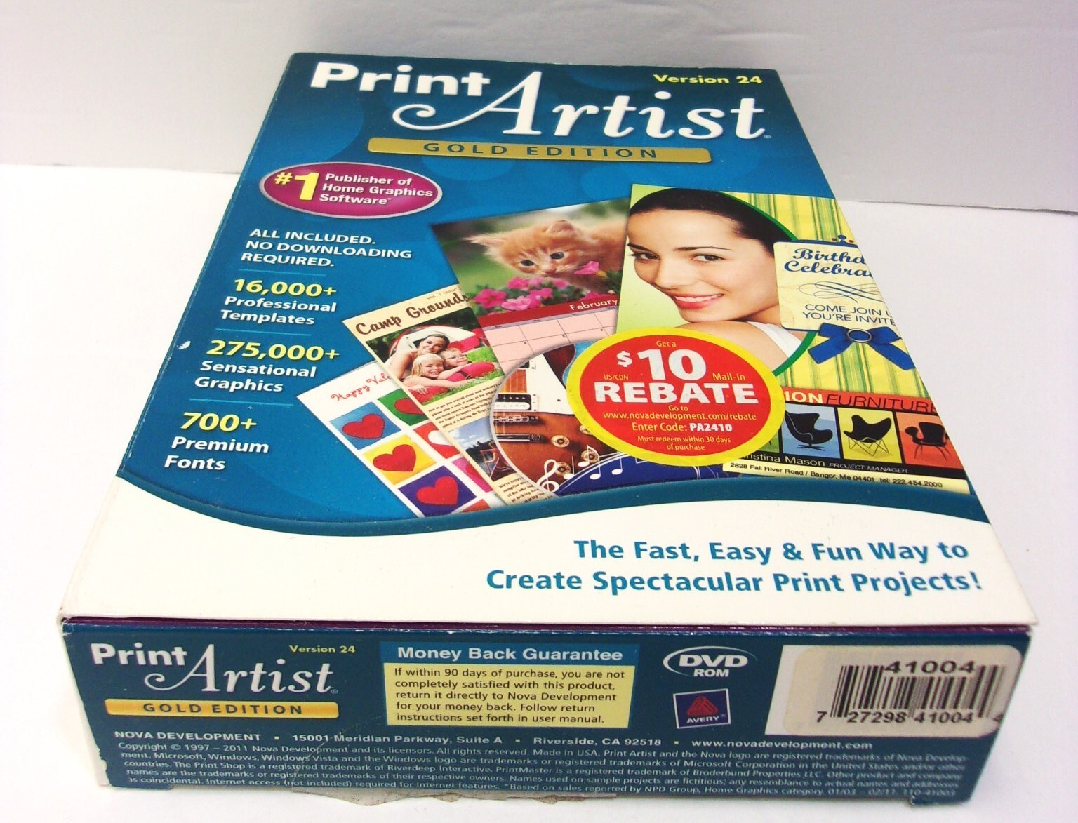 Print Artist (Gold Edition) 2011 PC Computer Home Graphics Software Version 24