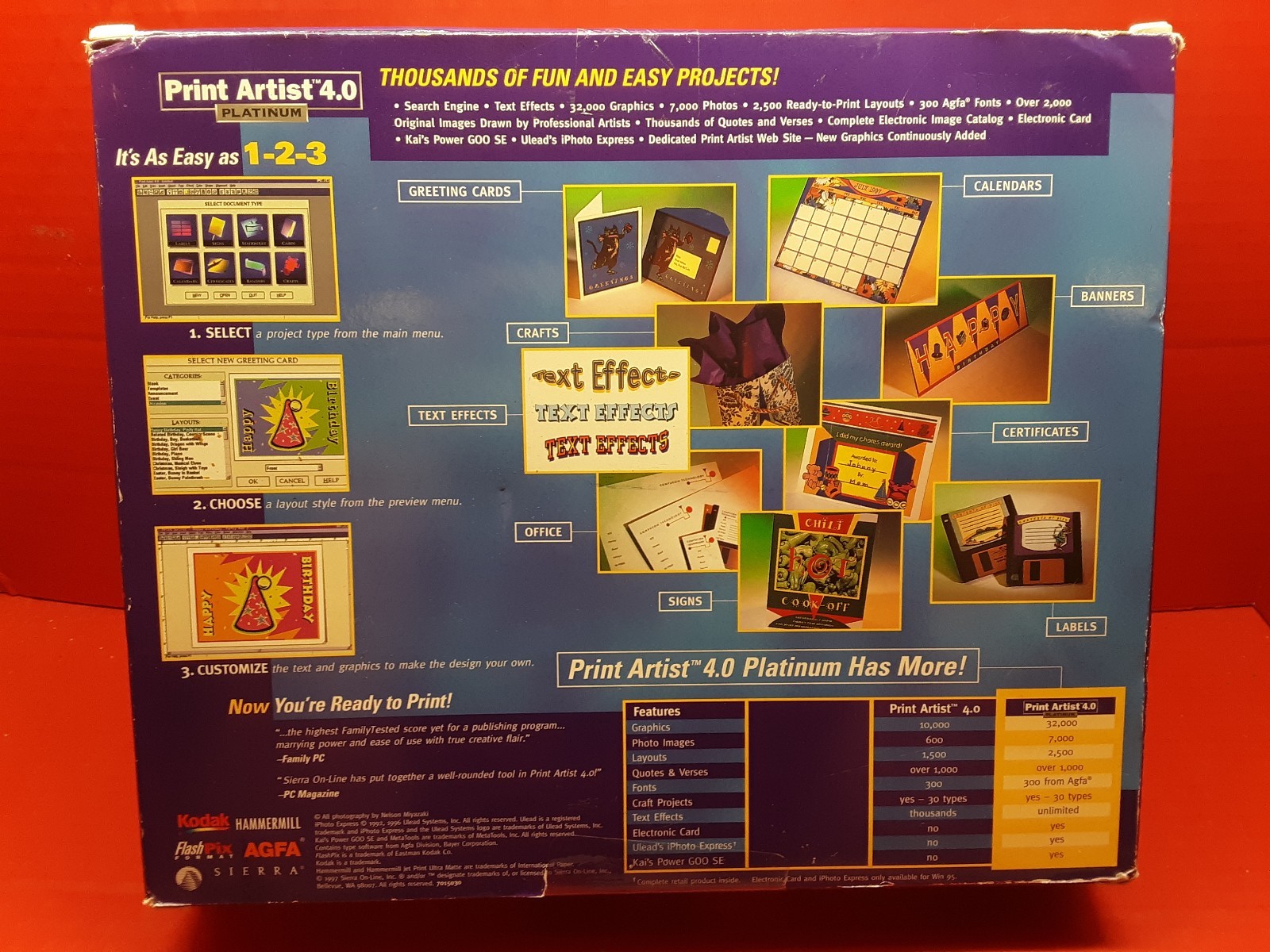 PRINT ARTIST 4.0 PLATINUM 1996 SIERRA HOME 4 CD