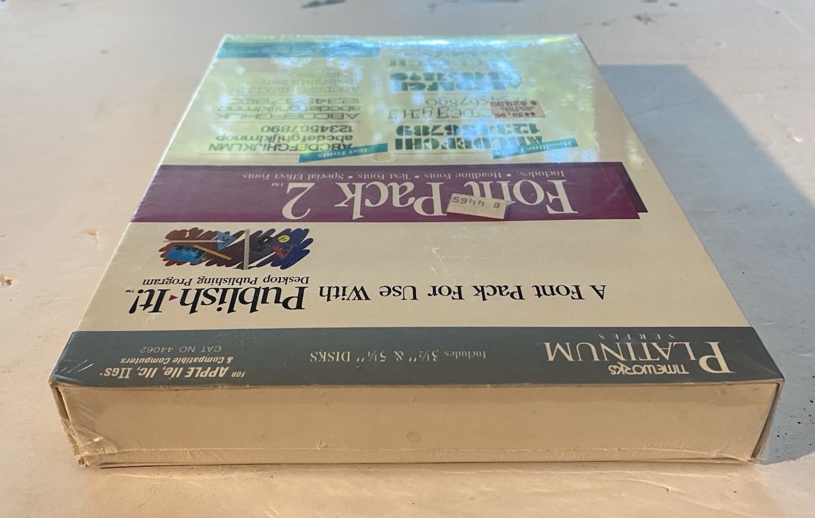 Vintage FONT PACK 2 (Publish-It!) FACTORY SEALED APPLE IIe/c/gs 1988 Timeworks