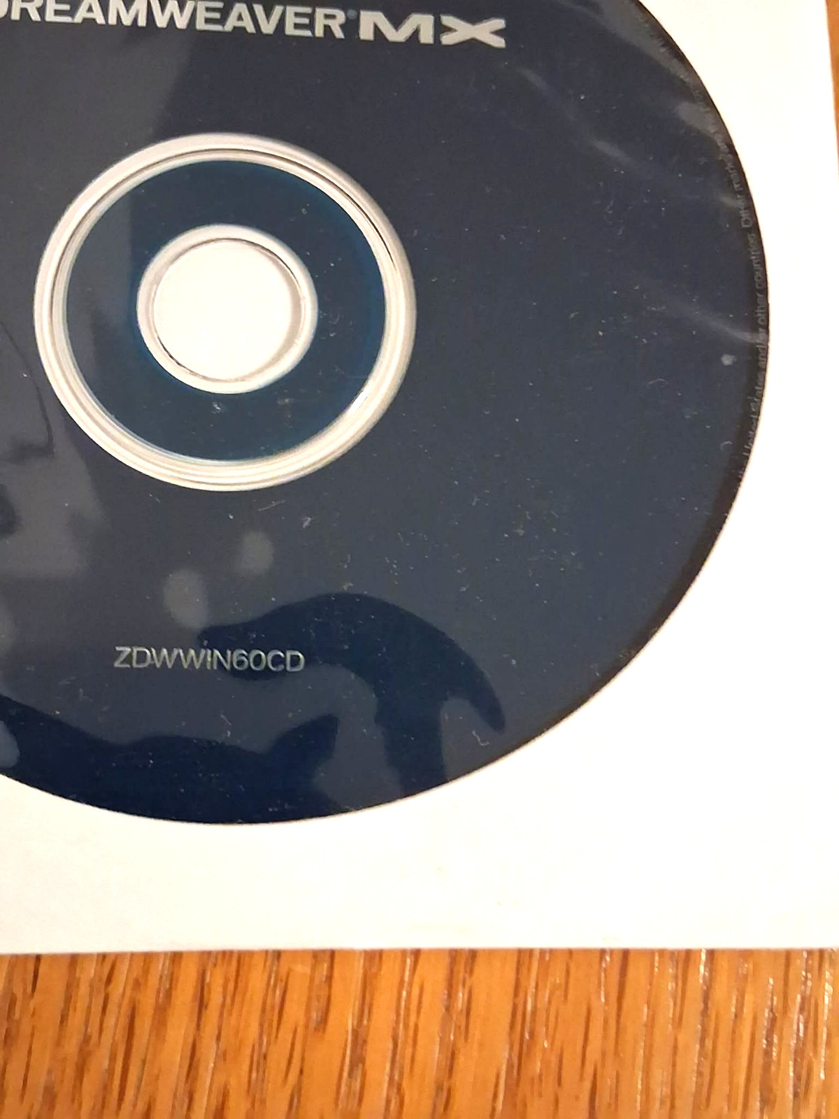 Dreamweaver MX Win EDU FULL CD with Serial Number Vintage Retro Software used