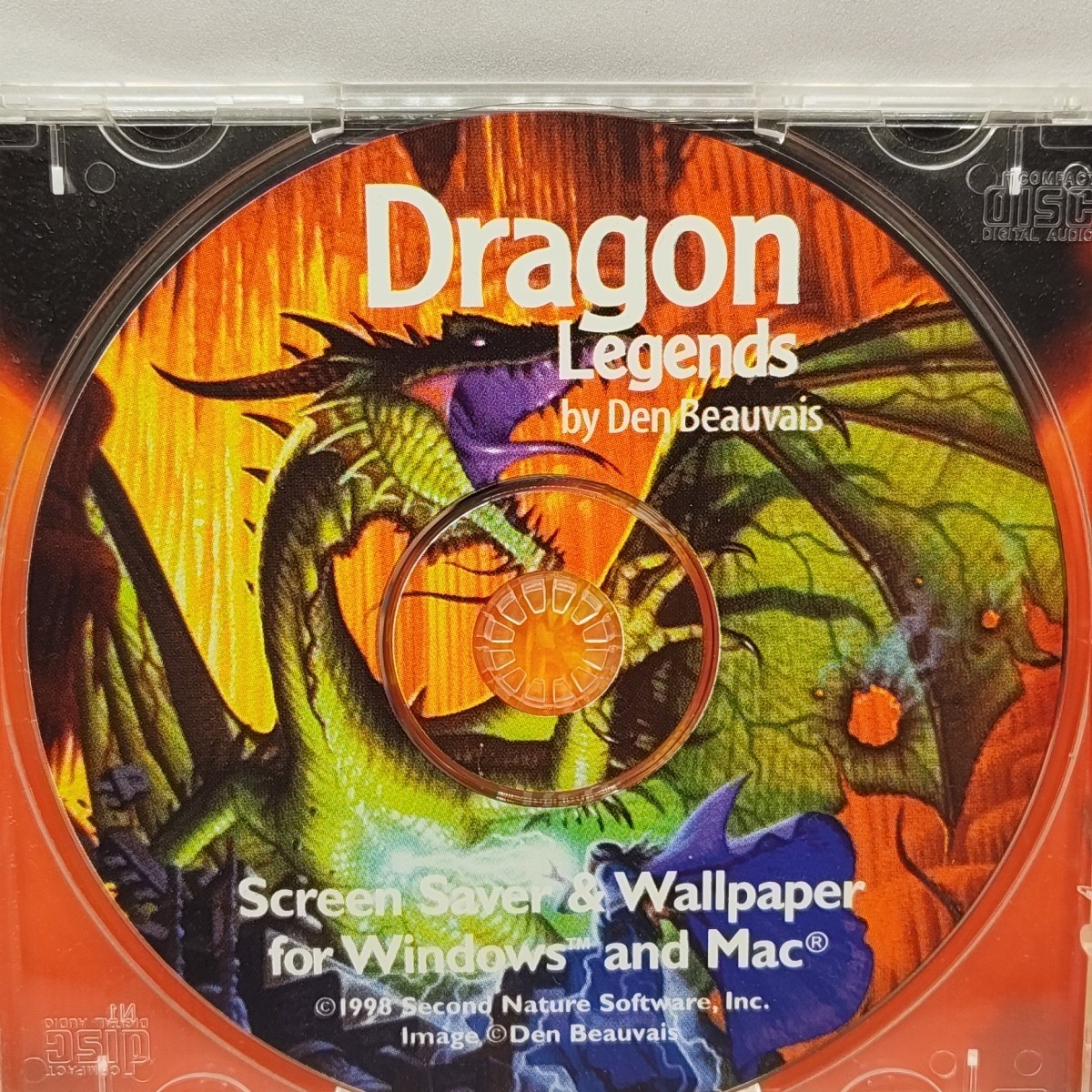 Dragon Legends Wallpaper & Screen Saver Dan Beauvais: PC Windows Mac 1998 Rare