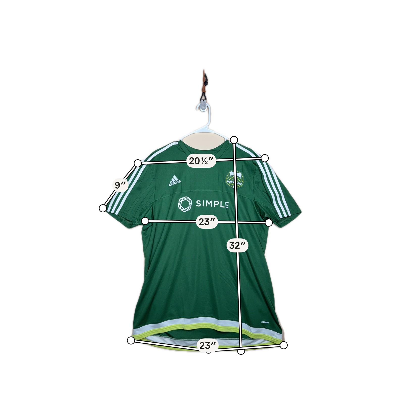 Adidas AdiZero Portland Timbers Soccer Football Jersey Green Men’s Size Large L