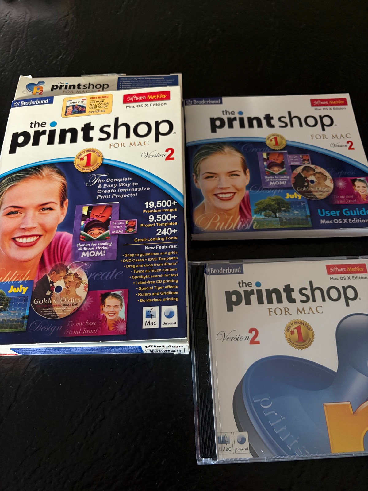 Broderbund The Print Shop Version 2 Software Mackiev Mac OS X edition excellent!