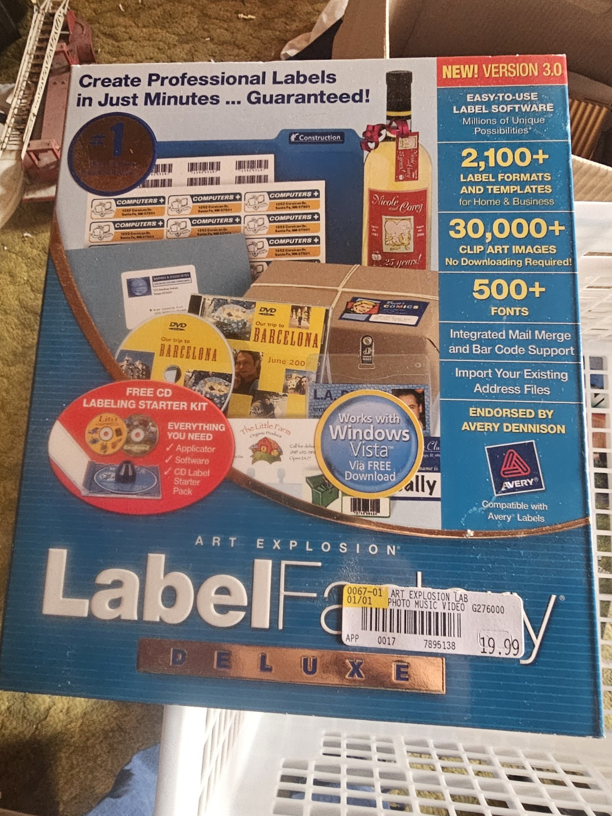 Nova Development Art Explosion Label Factory Deluxe 3.0 – Win 98/NT/2000/Me/XP