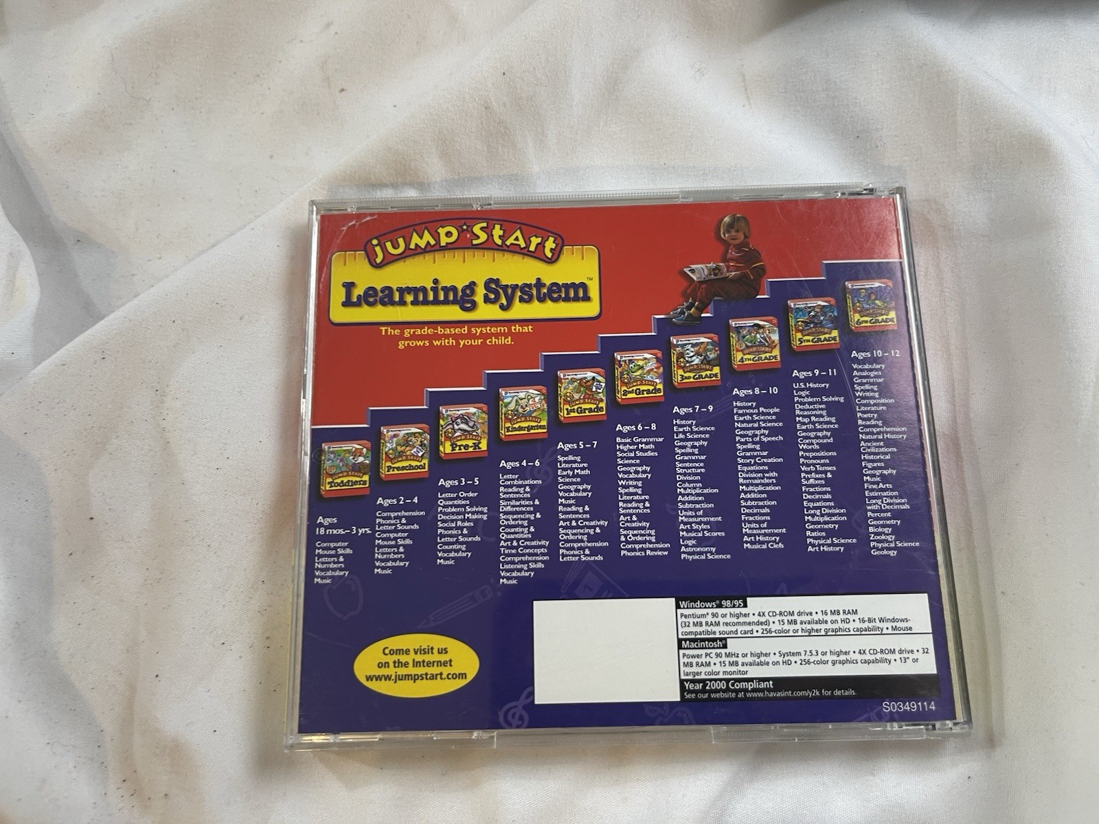 Jump Start Toddlers Classic Version Mac Windows 98/95 PC CD-ROM Vintage