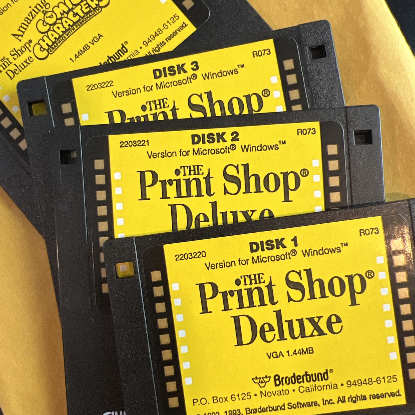 Broderbund THE PRINT SHOP DELUXE and Companion For Windows PC BIG BOX 3.5 Disk