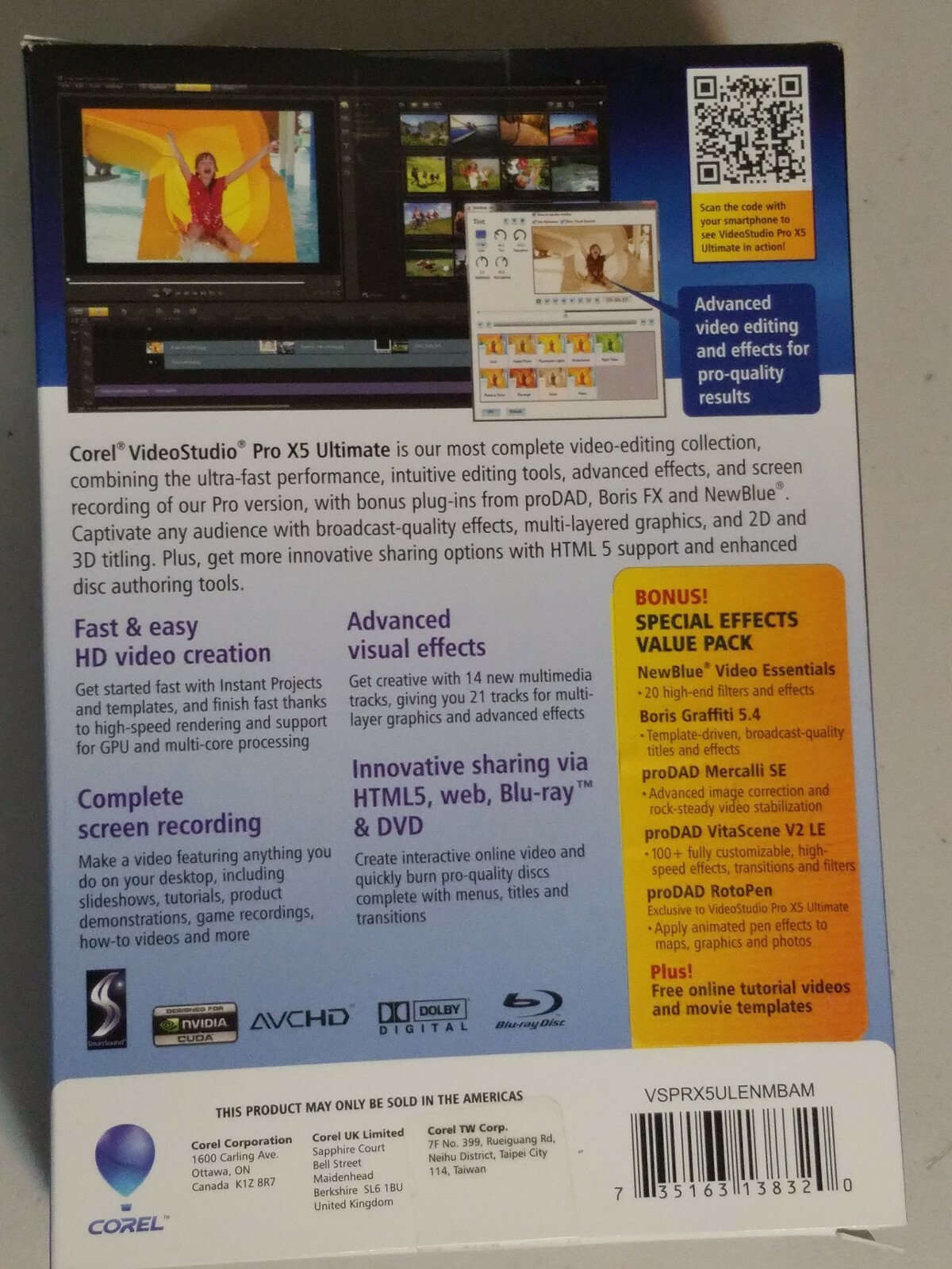 VideoStudio Pro X5 Ultimate for Windows Vista / 7 / XP