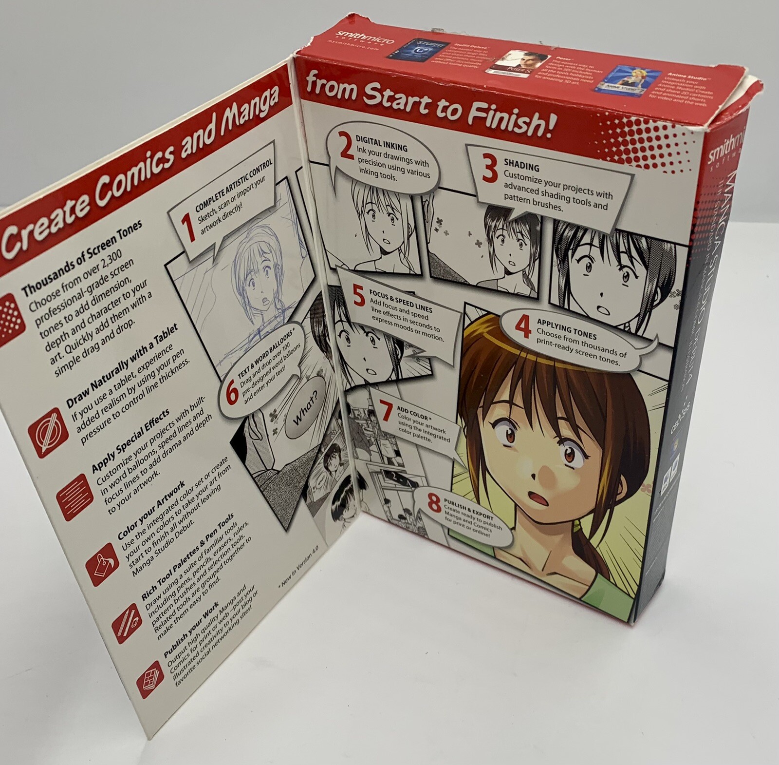 Manga Studio Debut 4 COMPLETE PC & Mac Anime Comic Graphic Novel Cartoon Creator