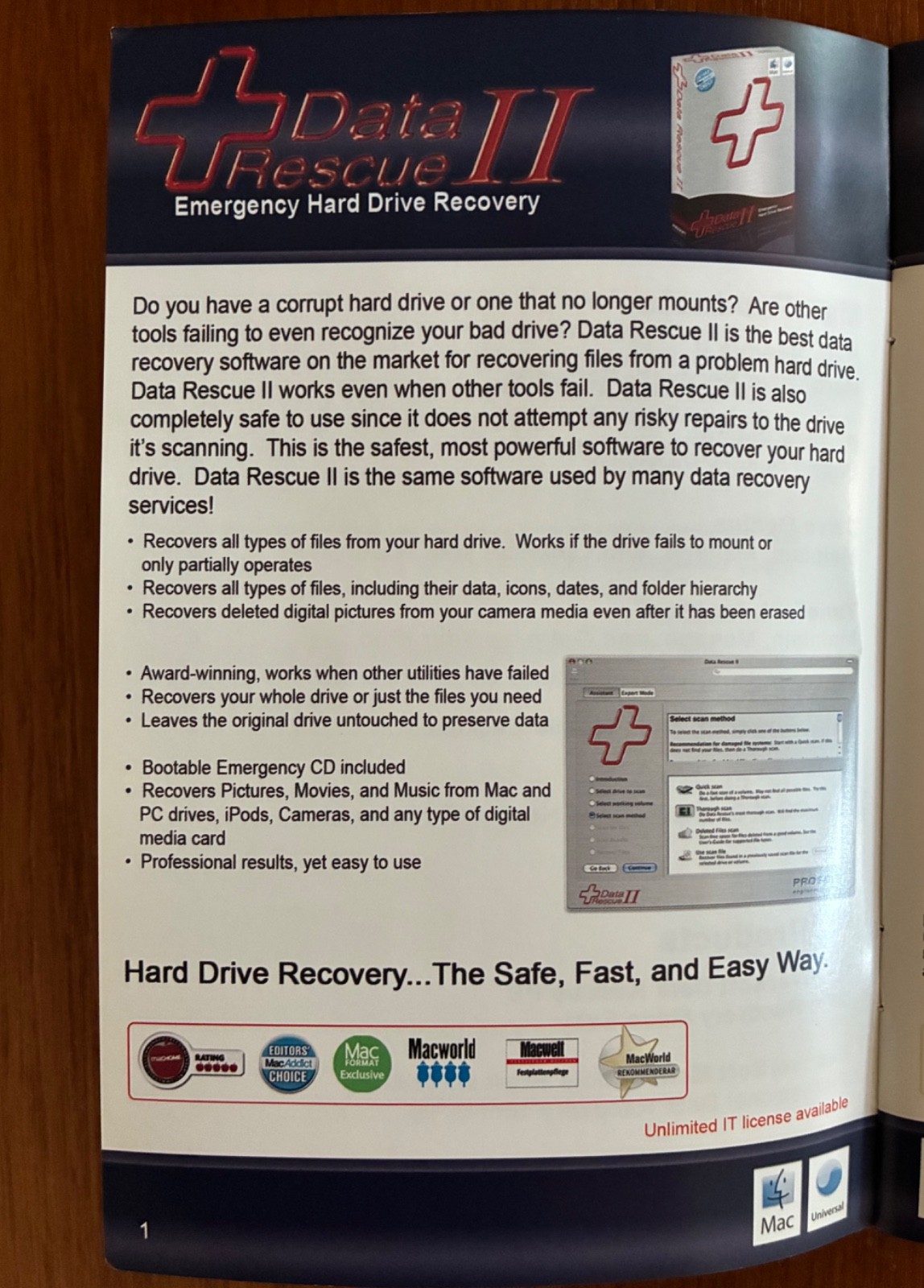 Data Rescue II [Mac] • Prosoft Engineering, Inc. • 2006 • Includes Serial Number