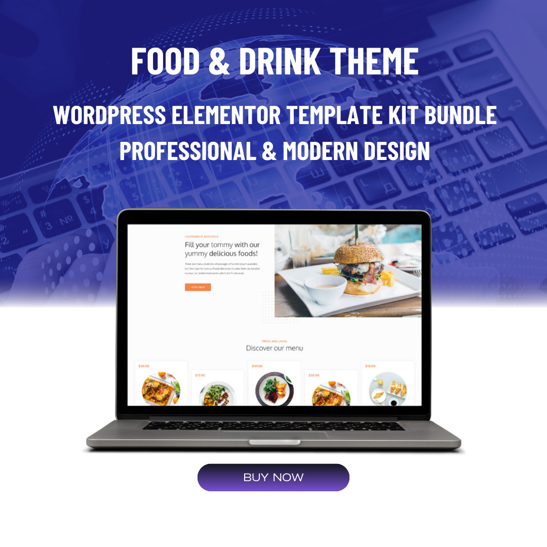 Premium WordPress Elementor Template Kit Bundle | Food & Drink theme