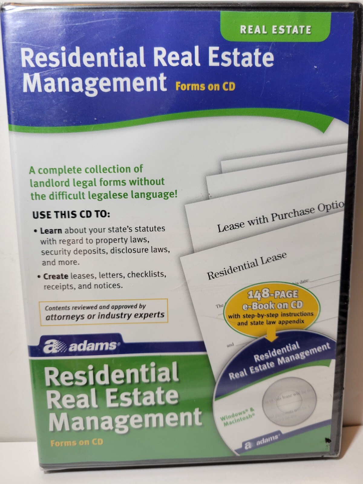 Adams Residential Real Estate Management, Forms on CD (SS505)