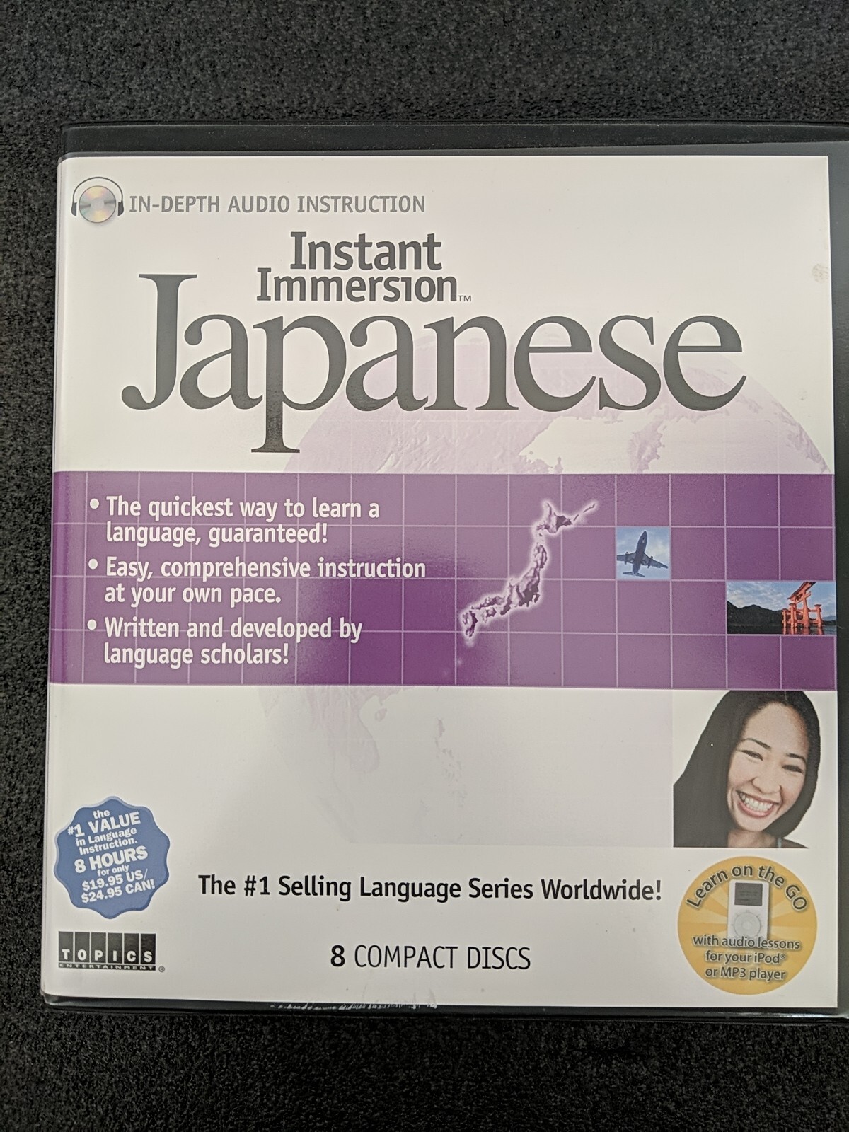 Instant Immersion Audio Japanese Lessons Boxed 8 CD Set/ 2-Way Phrase Book