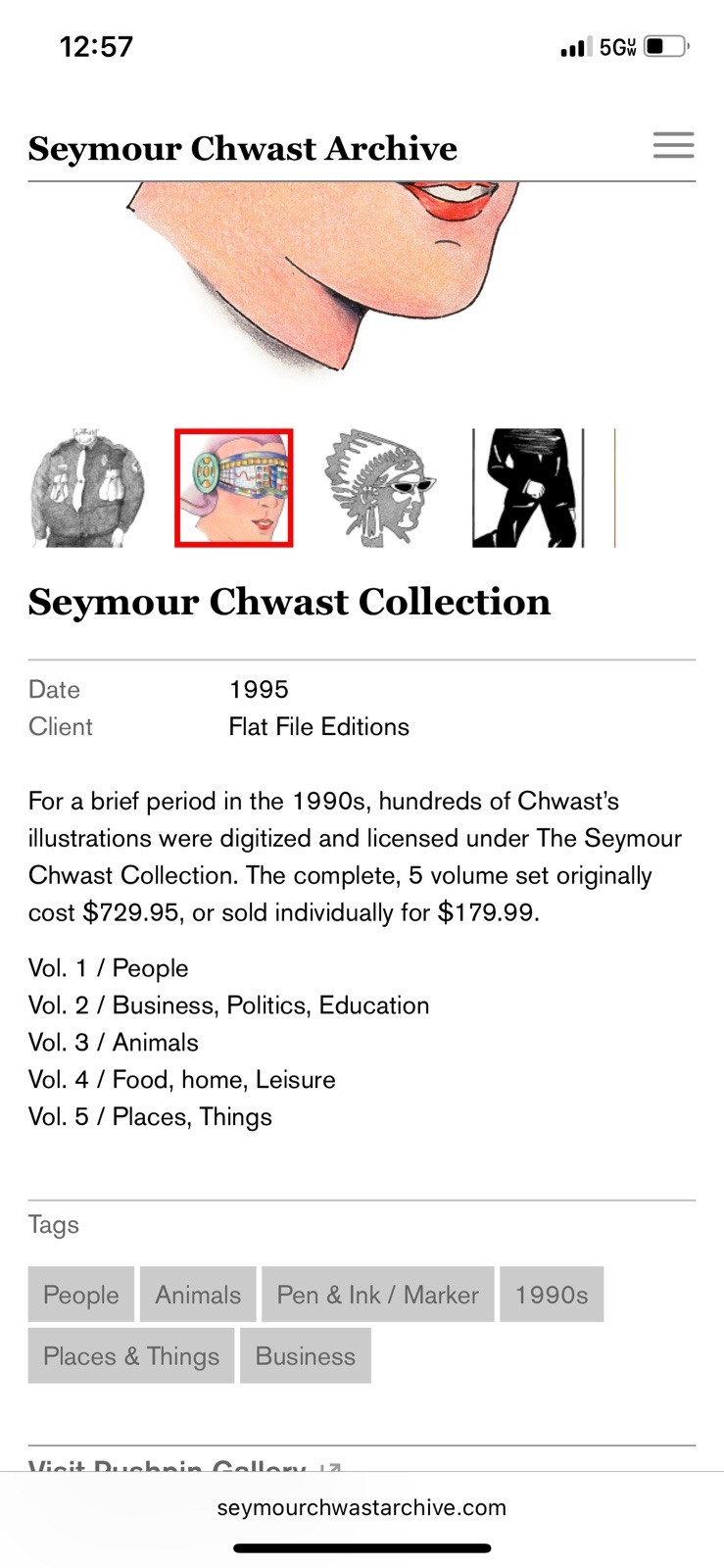 Seymour Chwast Volume 1 & 2 Rare New Old Stock NOS Sealed Art Discs