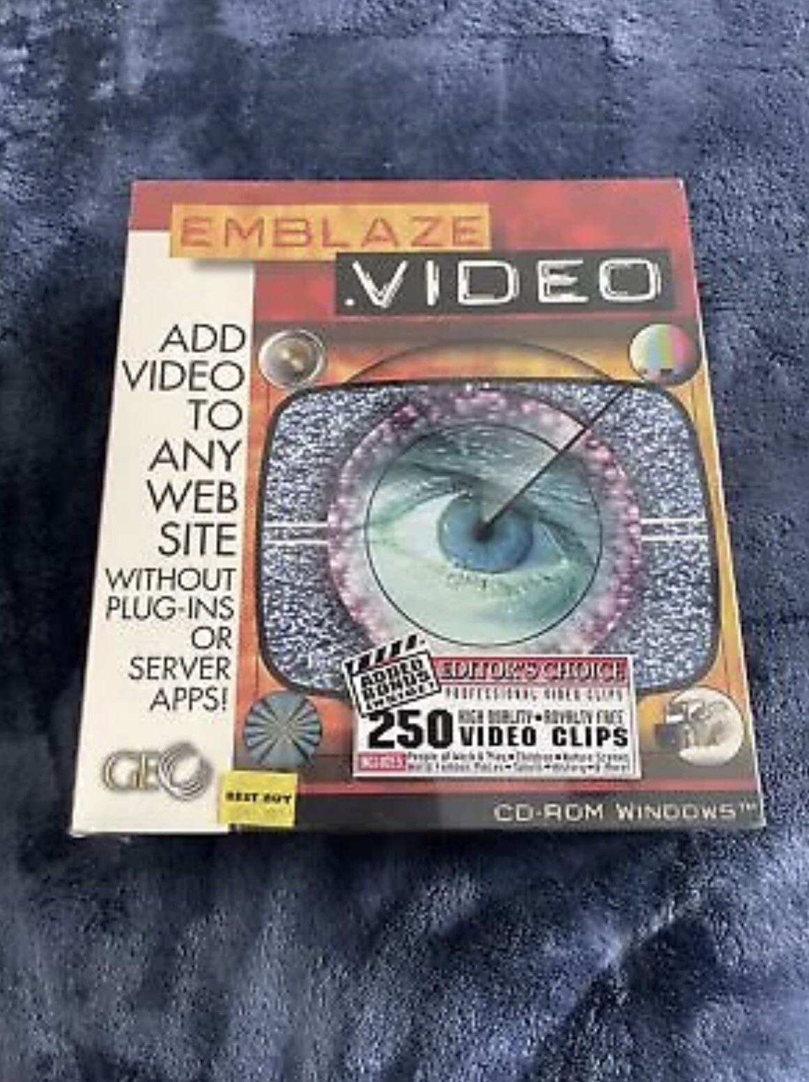 NEW-Emblaze Video Geo Windows PC Mac Software Disc Original Package Sealed 97