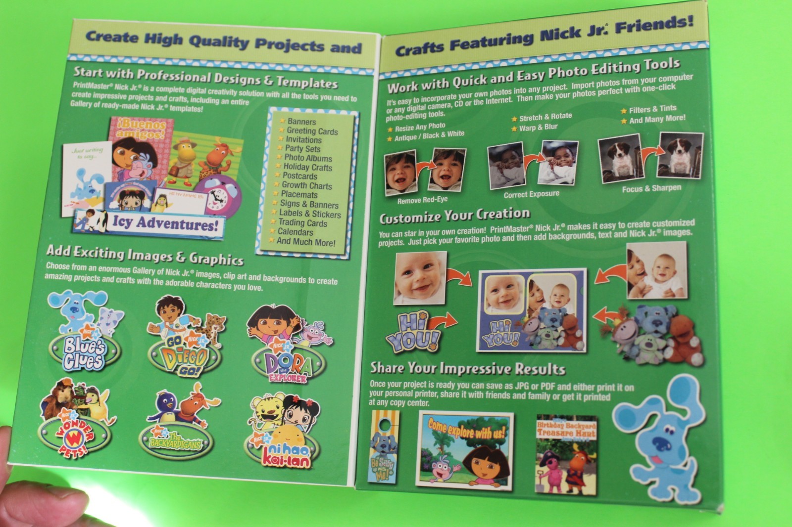 Broderbund Print Master Nick Jr. Edition Printmaster Graphic Design Software NEW
