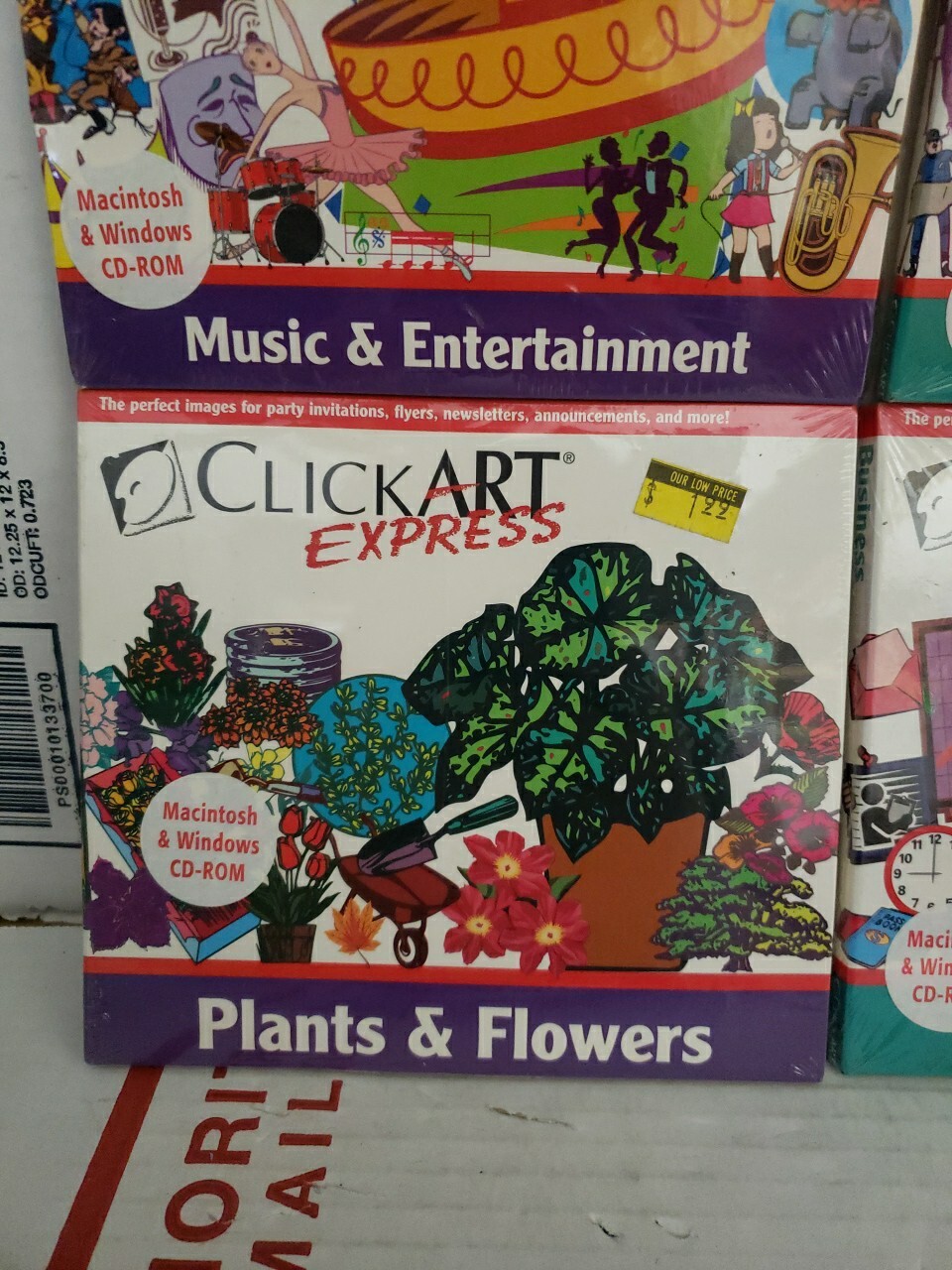 Lot Of 4 Click Art Express Food Business Music & Flowers – Sealed New Rare #177