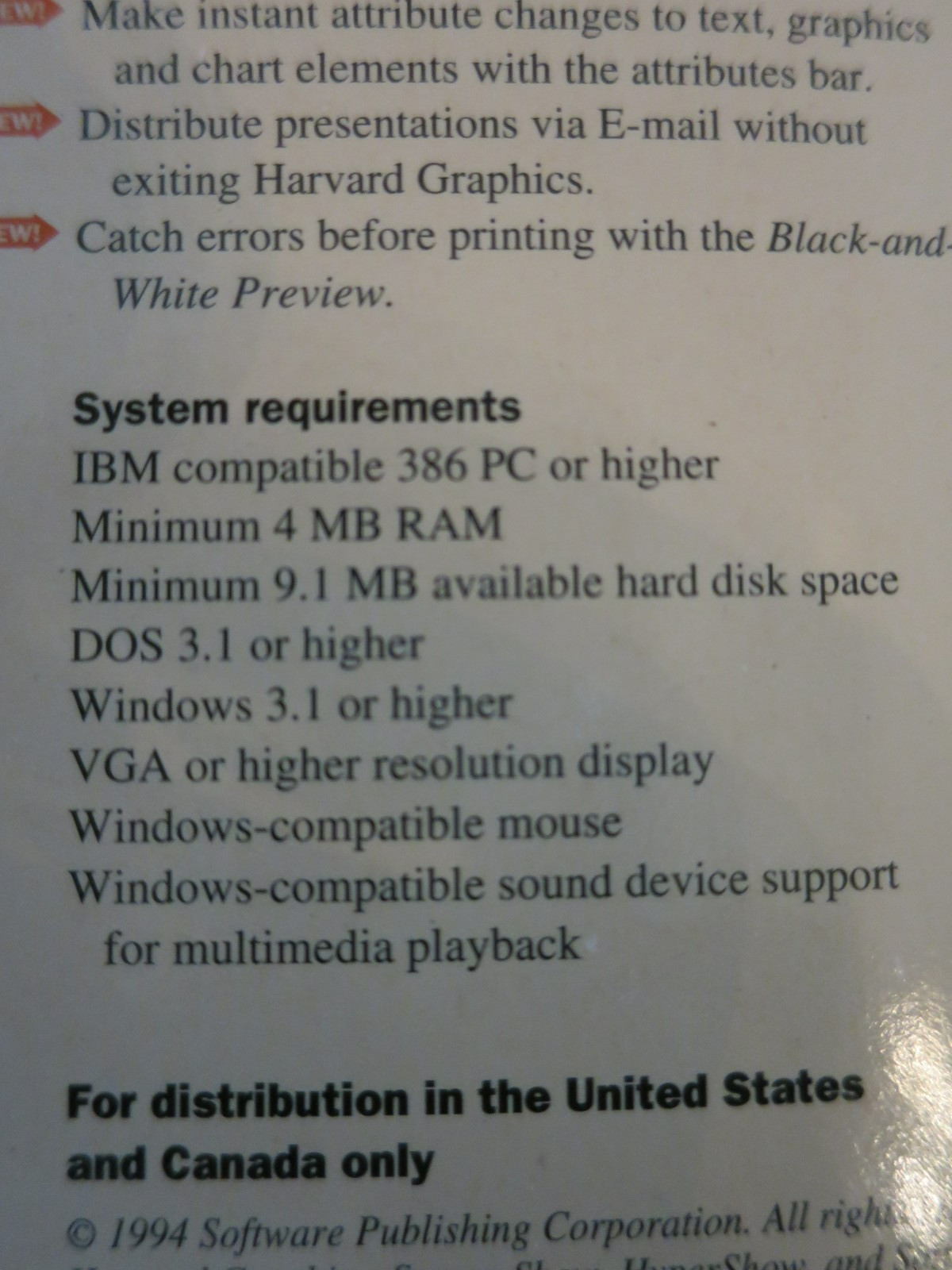 Harvard Graphics For Windows 1.0, 2.0, & 3.0; 3-1/2″ disks
