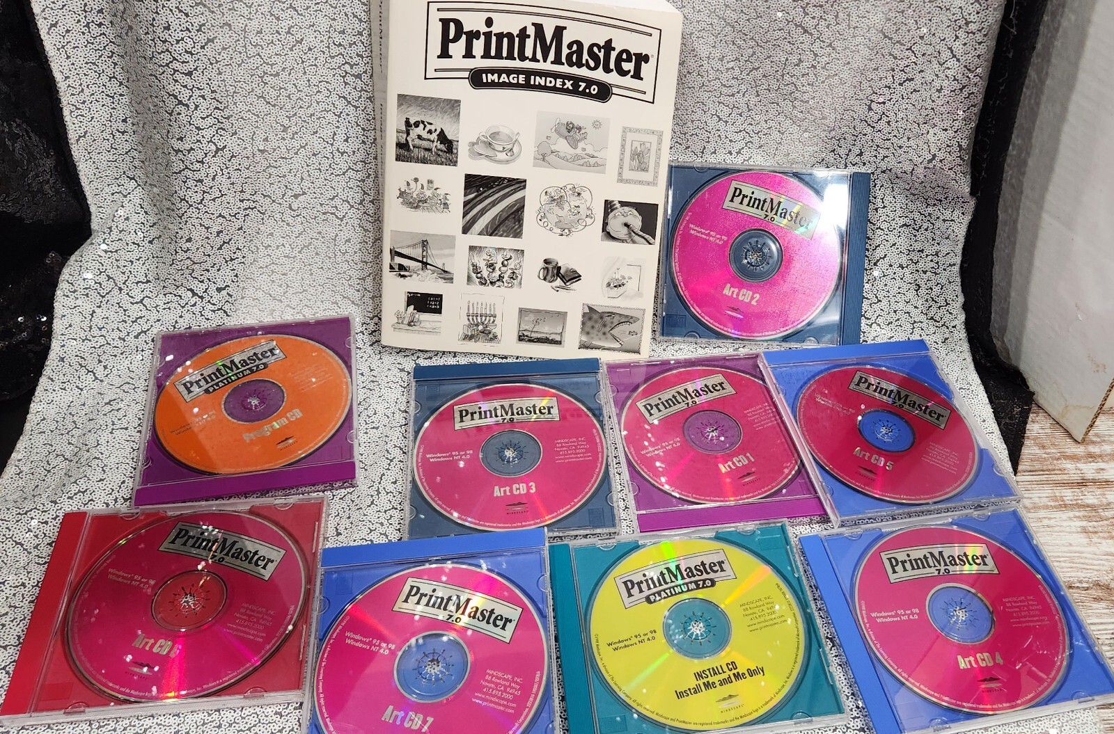Printmaster Art CD Disk & book Image Index Platinum 7.0 Install
