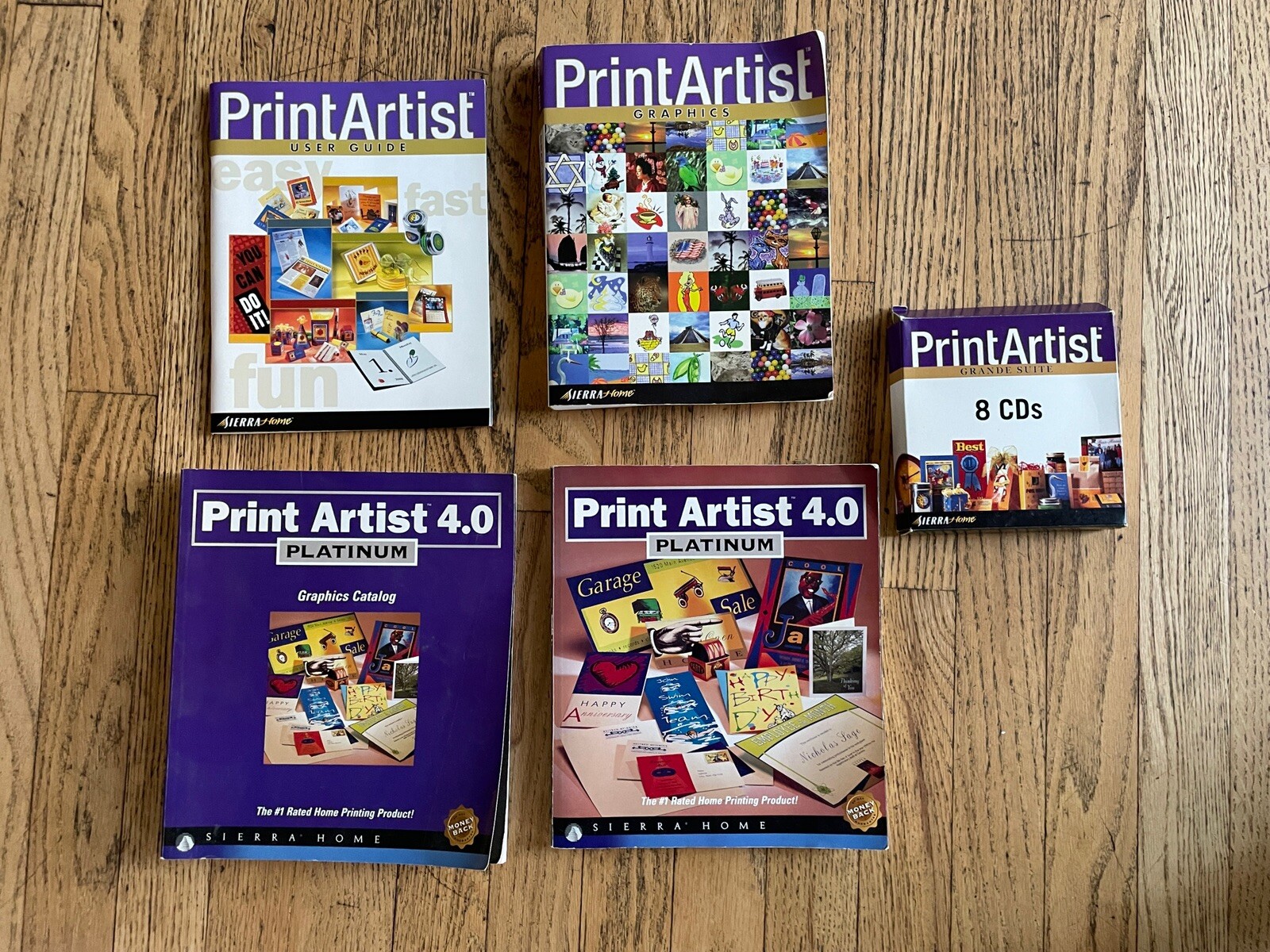 Print Artist Grande Suite SIERRA HOME 8 CD Set Plus 3 Graphics catalogues
