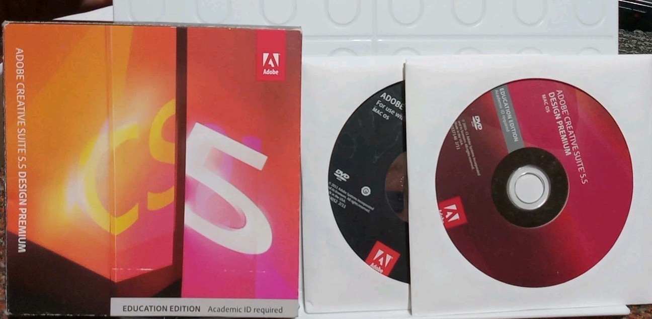 SMALL BOX Adobe Creative Suite 5.5 Design Premium CS5.5 MAC OS Education Edition