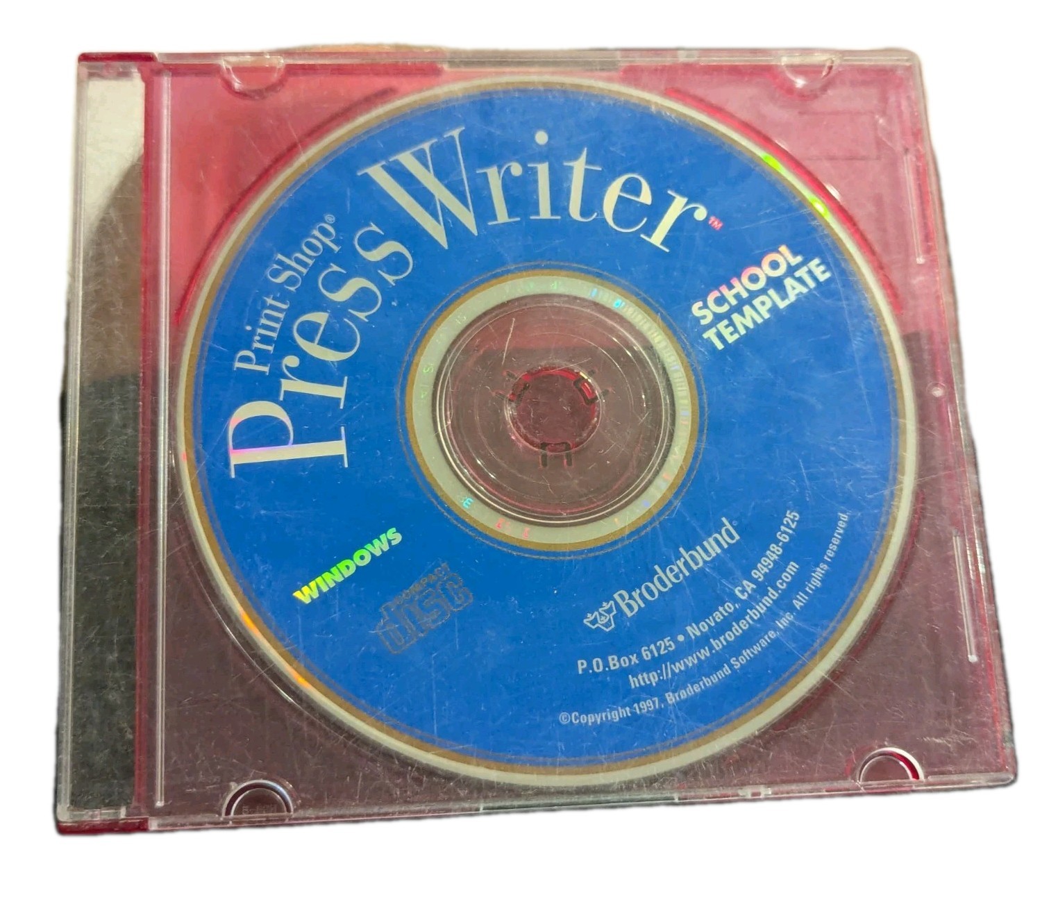 Broderbund The Print Shop Press Writer Software 1997 CD ROM Only