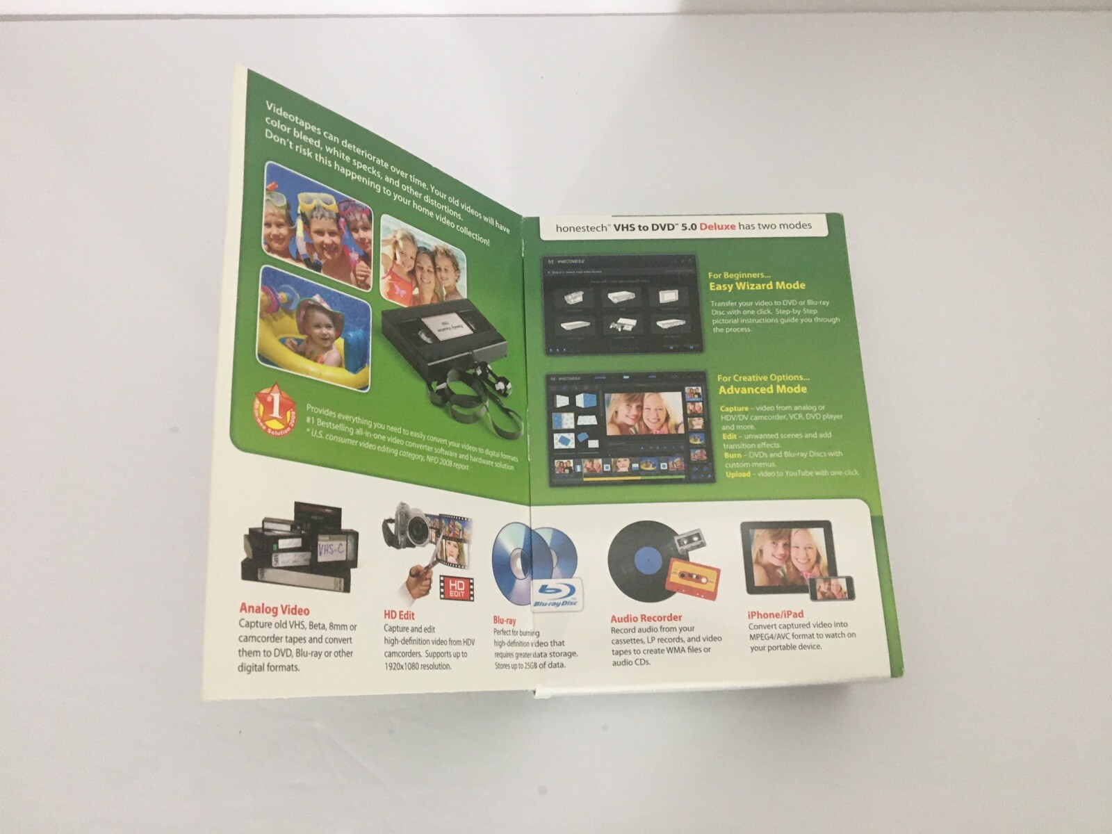 Honest Technology VHS to DVD 5.0 Deluxe (Retail) – Full Version for Windows
