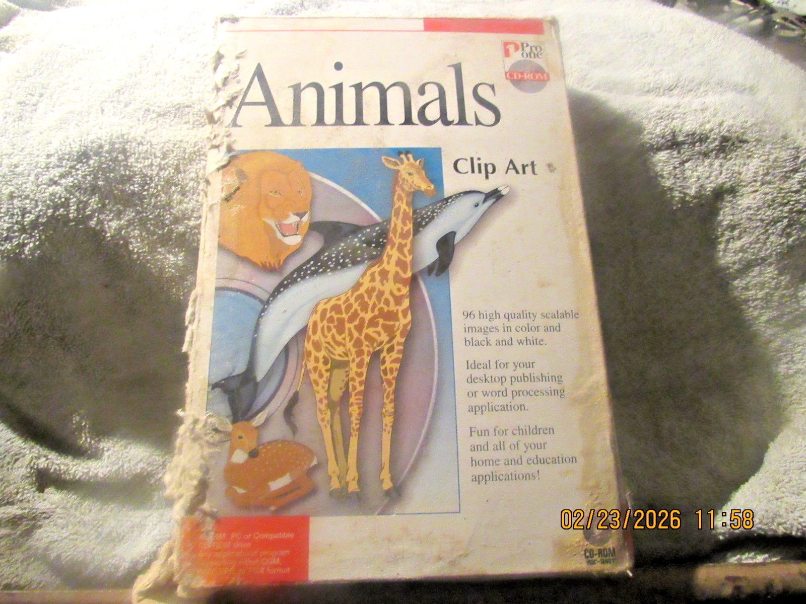 Vintage Animals Clip Art Windows PC CD-ROM Software New Pro One IBM
