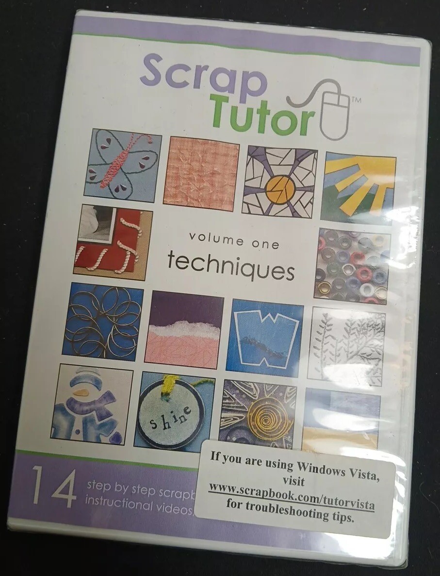 VG Scrap Tutor Volume One – Techniques PC Scrapbook Lessons CD ROM/160b