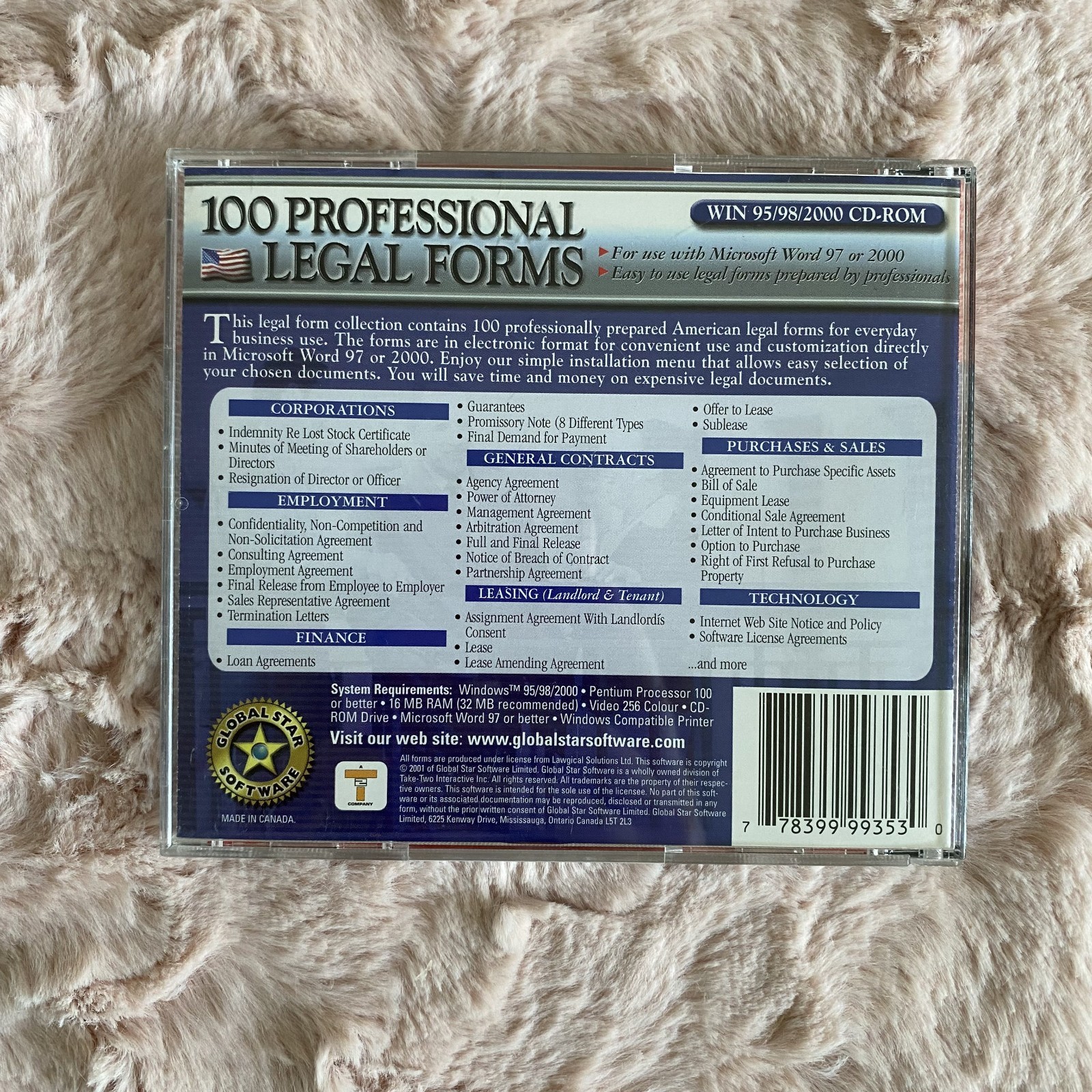 100 Professional Legal Forms For Business Use Disc Microsoft Word