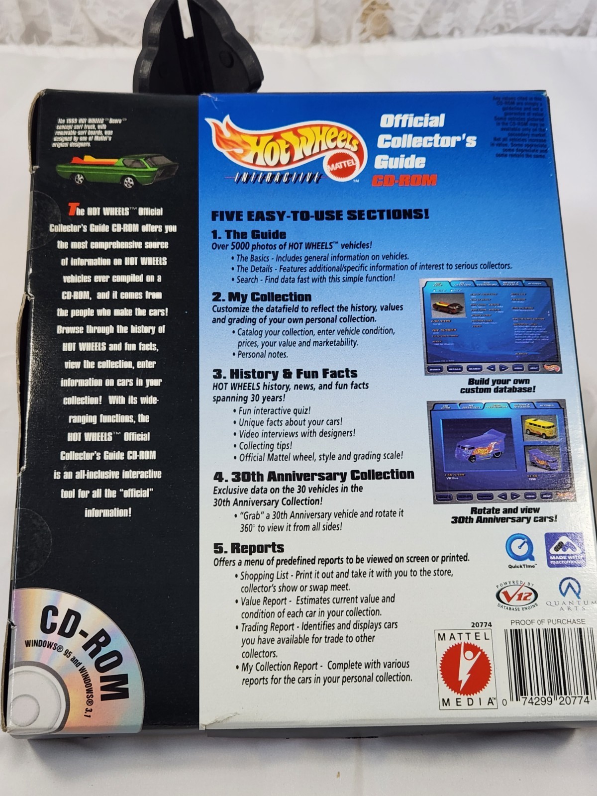 Hot Wheels Collector’s Guide CD ROM With VW Interactive Drag Bus Purple UNOPENED