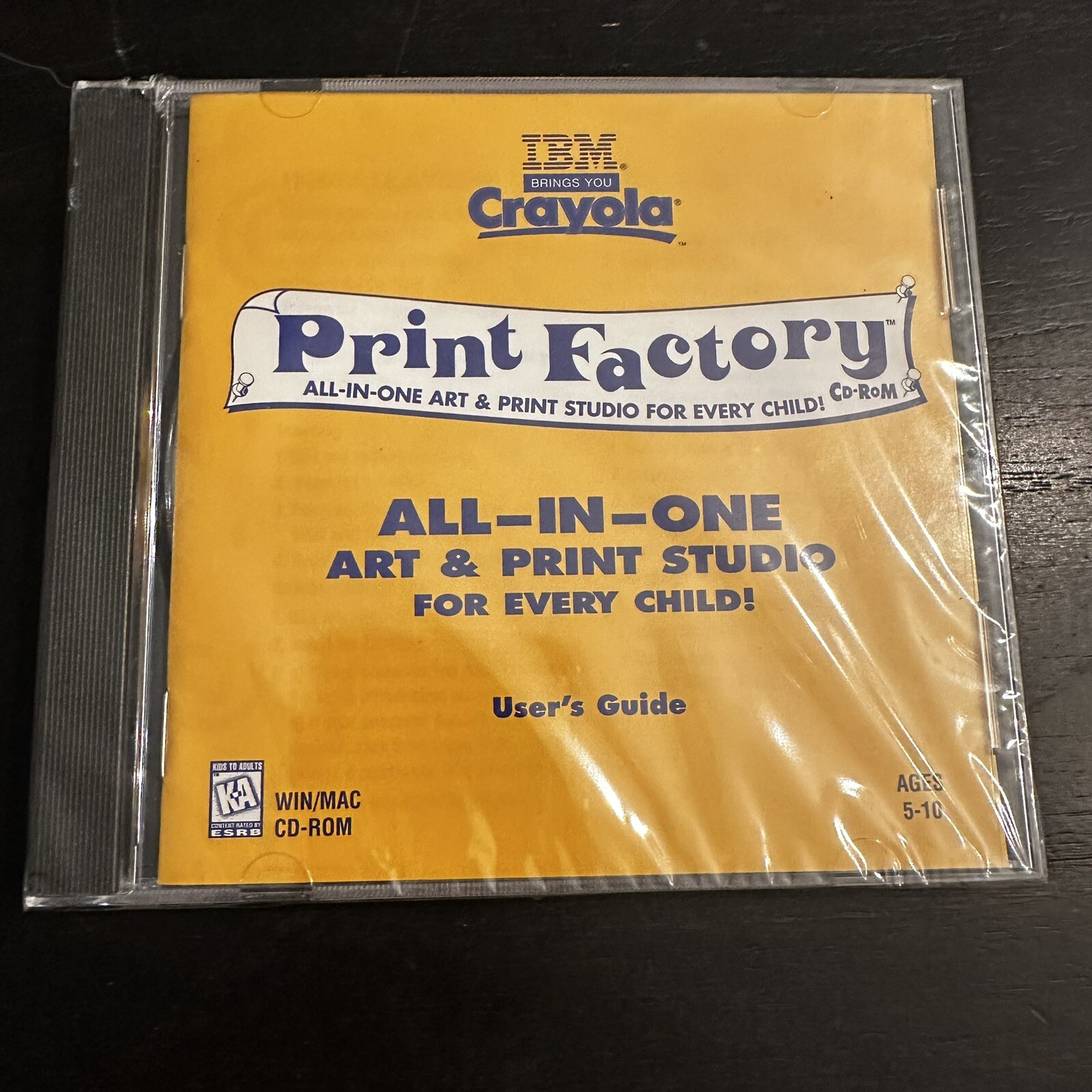 IBM Crayola Print Factory CD ROM All in One Art Print Studio NEW SEALED