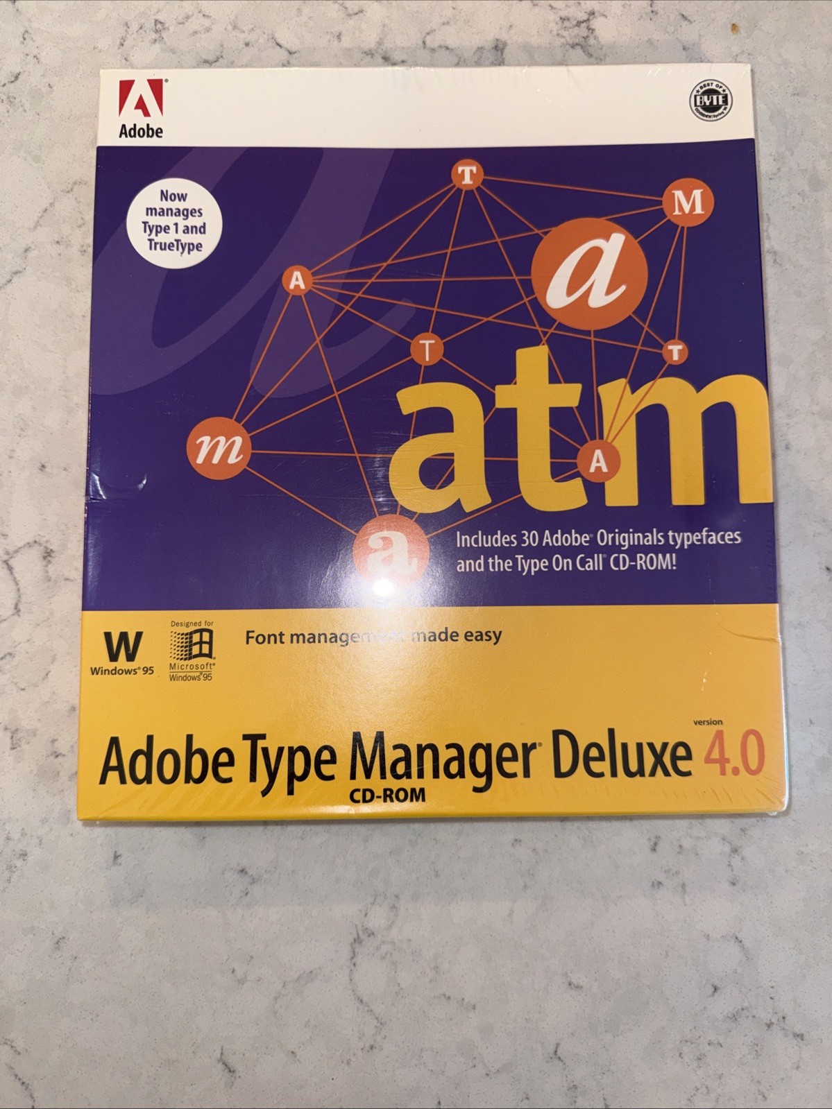 Adobe Type Manager Deluxe 4.0 Vintage Software PC Windows